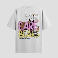 RULED We Bare Bears Cartoon Network Oversized T-Shirt - white, s