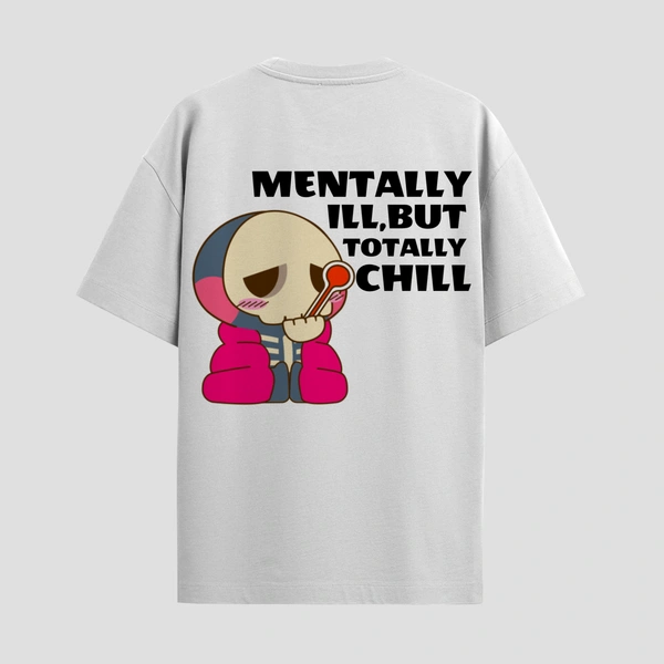 RULED Oversized Tee – Chill Graphic Streetwear  - white, m