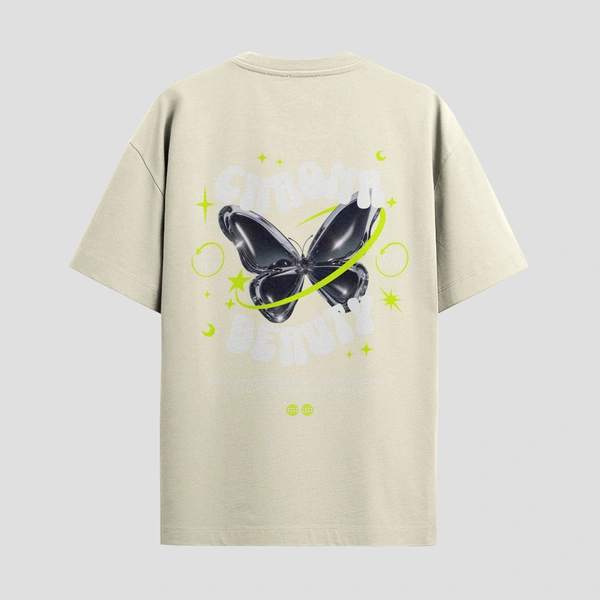 RULED Chroma Beauty Oversized T-Shirt –  Butterfly Edition - off white, m