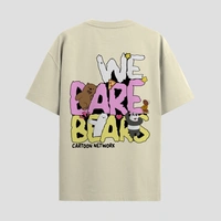 RULED We Bare Bears Cartoon Network Oversized T-Shirt - off white, m