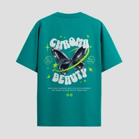 RULED Chroma Beauty Oversized T-Shirt –  Butterfly Edition - teal, m