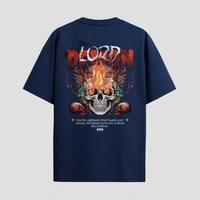 RULED Demon Lord – Flames of the Underworld Tee🔥💀😈 - navy blue, m