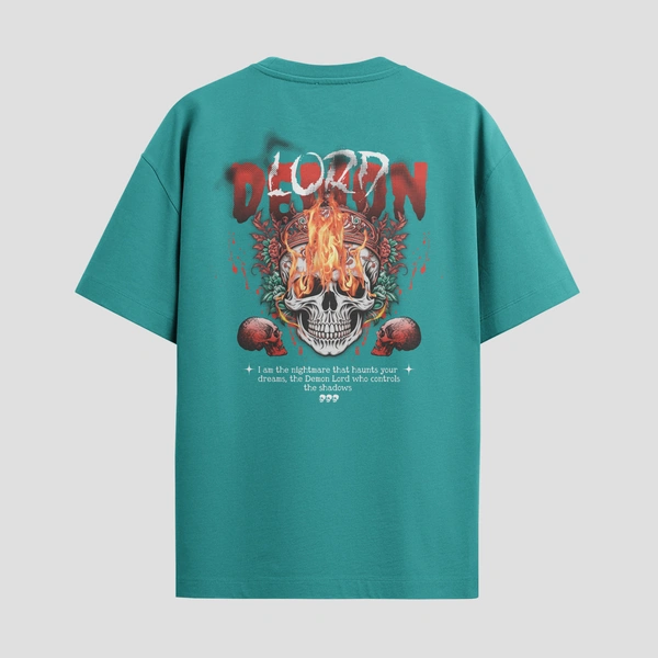 RULED Demon Lord – Flames of the Underworld Tee🔥💀😈 - teal, s
