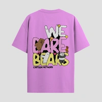 RULED We Bare Bears Cartoon Network Oversized T-Shirt - lavender, xl