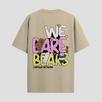 RULED We Bare Bears Cartoon Network Oversized T-Shirt - beige, m