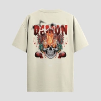 RULED Demon Lord – Flames of the Underworld Tee🔥💀😈 - off white, l