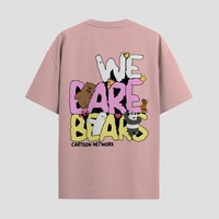 RULED We Bare Bears Cartoon Network Oversized T-Shirt - baby pink, s