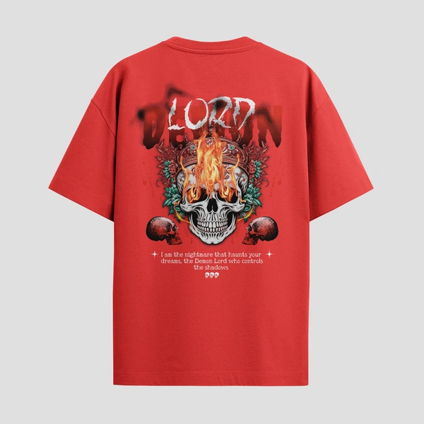 RULED Demon Lord – Flames of the Underworld Tee🔥💀😈 - red, m