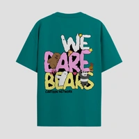 RULED We Bare Bears Cartoon Network Oversized T-Shirt - Teal, s