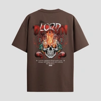 RULED Demon Lord – Flames of the Underworld Tee🔥💀😈 - brown, m