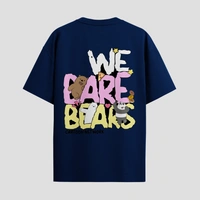 RULED We Bare Bears Cartoon Network Oversized T-Shirt - navy blue, m