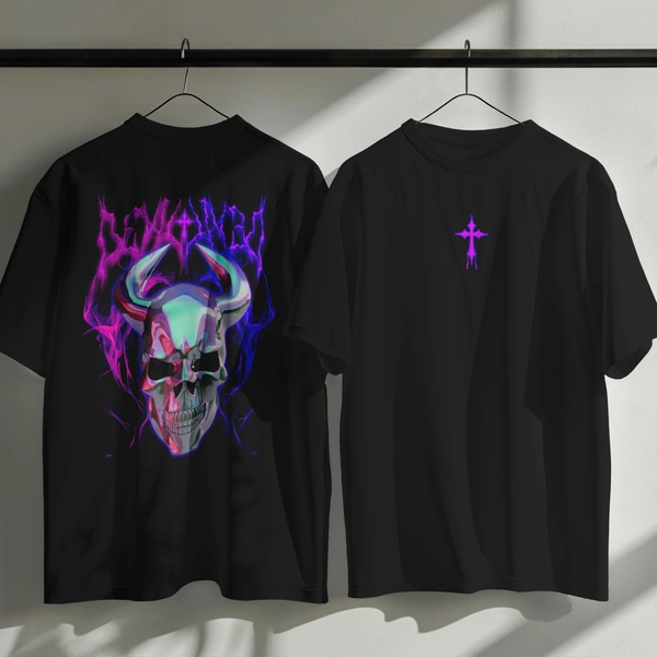 RULED Infernal Skull – Neon Flame Edition🔥💀 - black, m