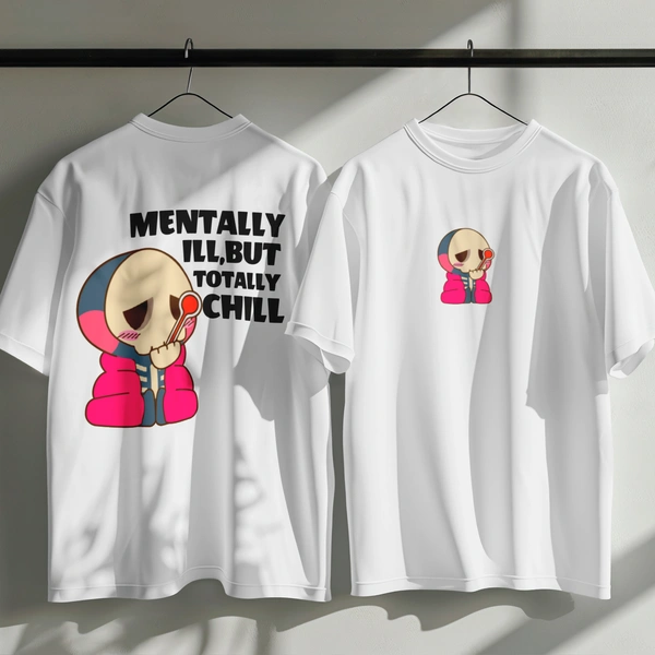 RULED Oversized Tee – Chill Graphic Streetwear  - white, m