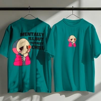RULED Oversized Tee – Chill Graphic Streetwear  - teal, m