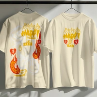 RULED Happy-Sad Graffiti Oversized T-Shirt - off white, m