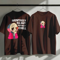 RULED Oversized Tee – Chill Graphic Streetwear  - brown, xl