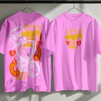 RULED Happy-Sad Graffiti Oversized T-Shirt - lavender, m