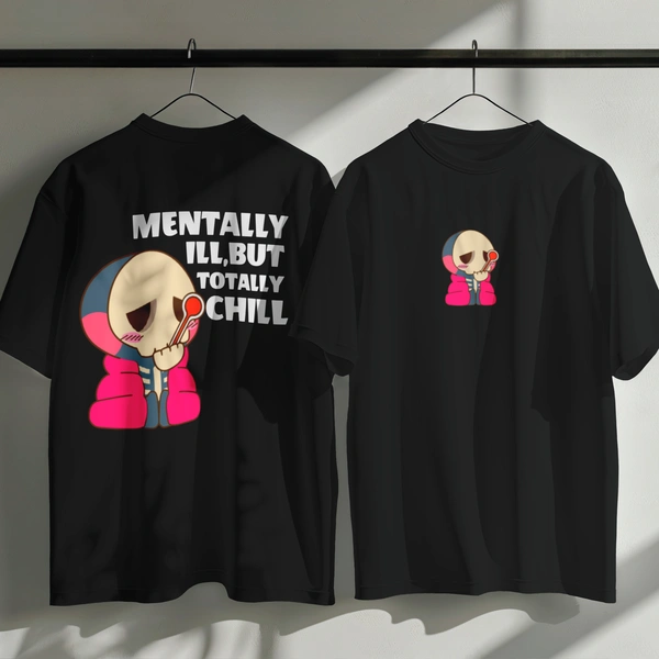 RULED Oversized Tee – Chill Graphic Streetwear  - black, xl