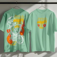RULED Happy-Sad Graffiti Oversized T-Shirt - sage green, l