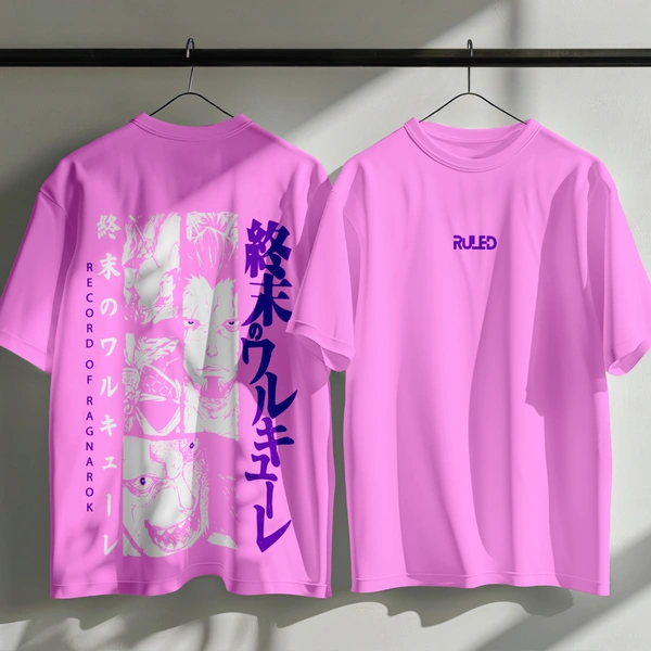 RULED Record of Ragnarok Oversized Tee - lavender, l
