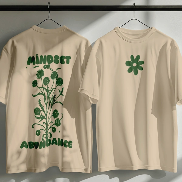 RULED Mindset of Abundance Oversized T-Shirt by RULED - beige, xl