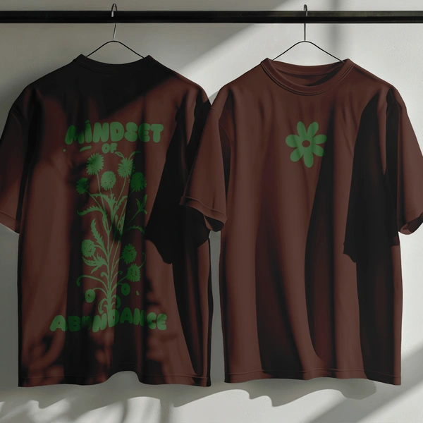 RULED Mindset of Abundance Oversized T-Shirt by RULED - brown, s