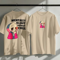 RULED Oversized Tee – Chill Graphic Streetwear  - beige, xl