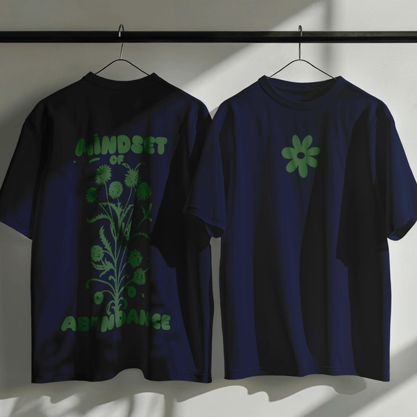 RULED Mindset of Abundance Oversized T-Shirt by RULED - navy blue, s