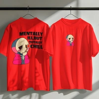 RULED Oversized Tee – Chill Graphic Streetwear  - red, m