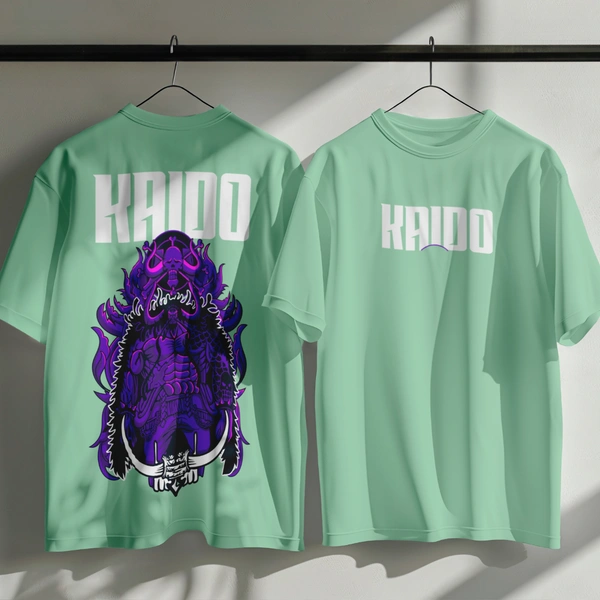 RULED Kaido Thunder Beast Oversized Tee - sage green, xl