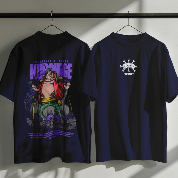 RULED Blackbeard's Wrath - One Piece Tribute Tee - navy blue, l