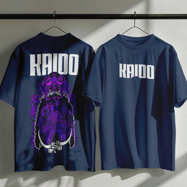 RULED Kaido Thunder Beast Oversized Tee - navy blue, m