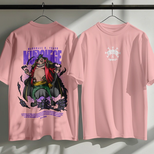 RULED Blackbeard's Wrath - One Piece Tribute Tee - baby pink, m