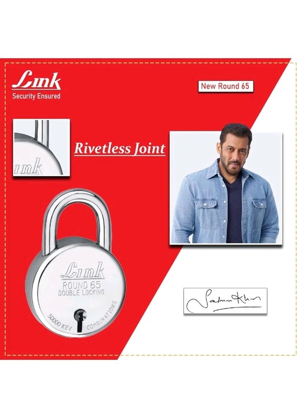 Link Round 65mm. Lock (Double Lock) with 3key.