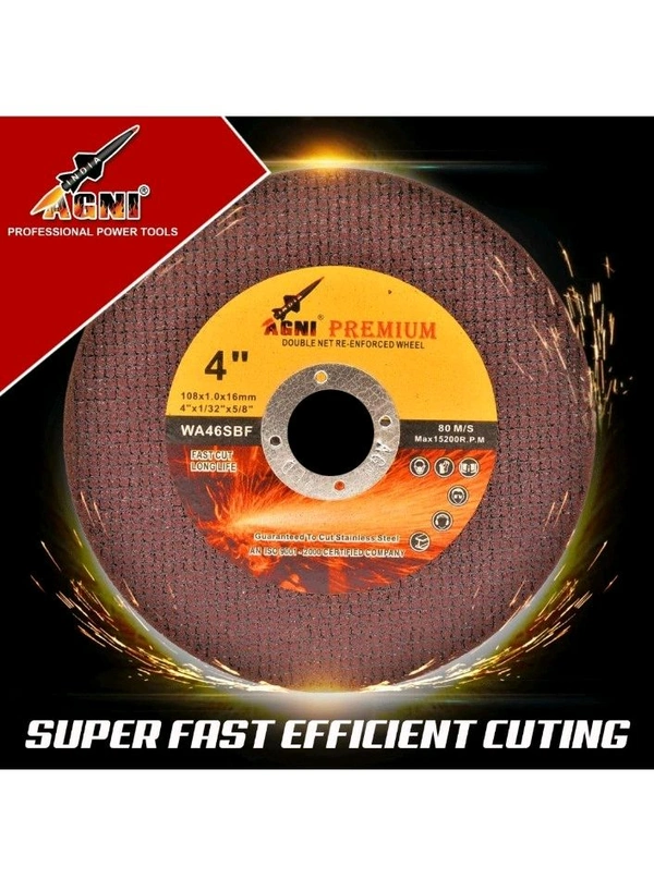 Agni Premium 4" Iron, Steel Cutter Pack Of 50pcs.