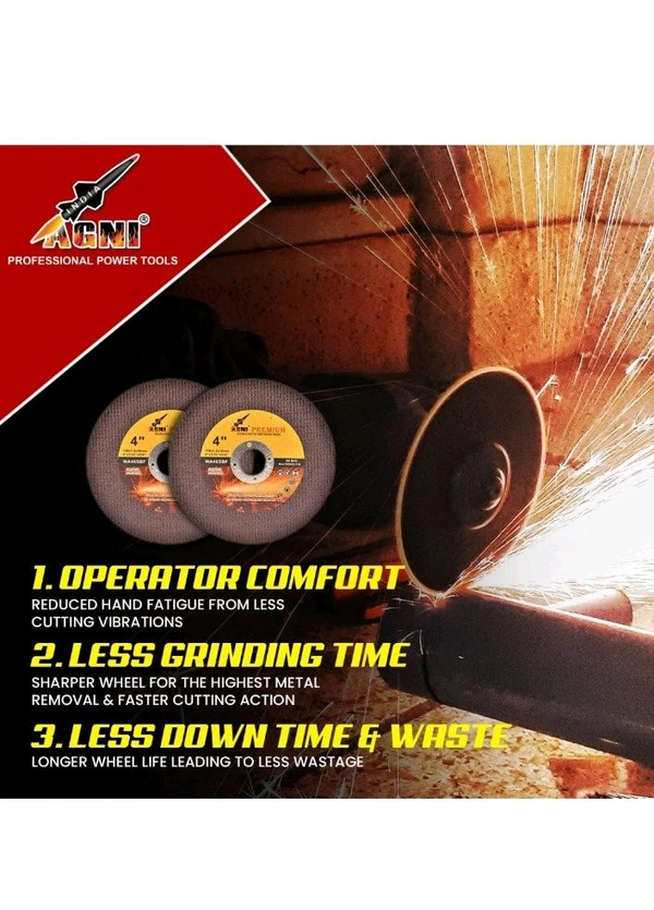 Agni Premium 4" Iron, Steel Cutter Pack Of 50pcs.