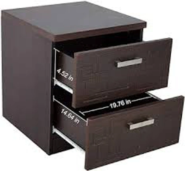Partical board Side Table - Black, 18"
