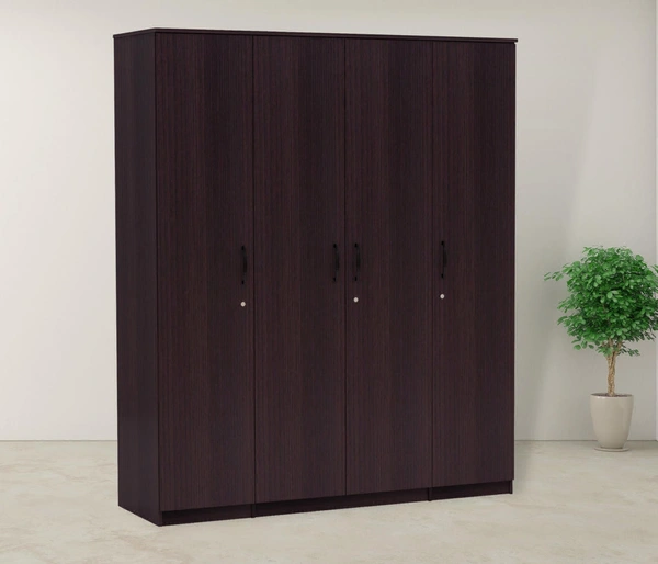 Partical Board 3 Door Almirah - Black