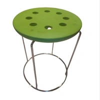 Plastic Bar Steel Stool - Green