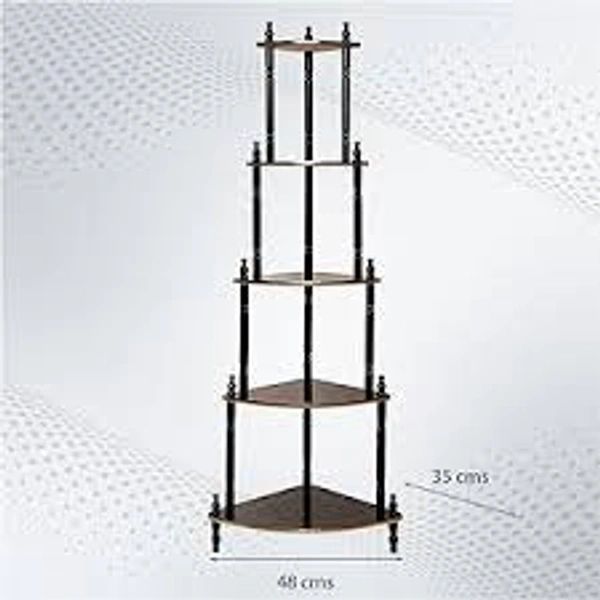 5 Shelves Corner Table - Brown