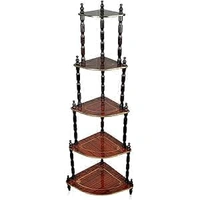 5 Shelves Corner Table - Brown