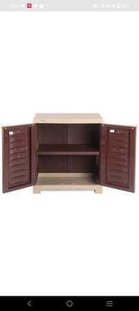 Supreme  Fusion 01 Home Small Size Plastic Cupboard  - Brown, 2Ft
