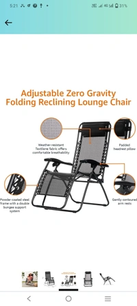 Zero Gravity Chair - Black