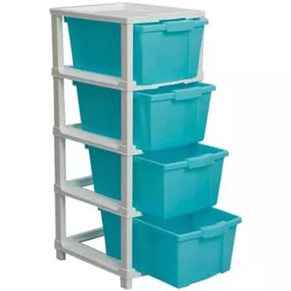 Supreme Chest Polypropylene Blue Multipurpose Trolley - Green