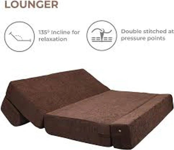 Fold Sofa Cum Bed - Brown