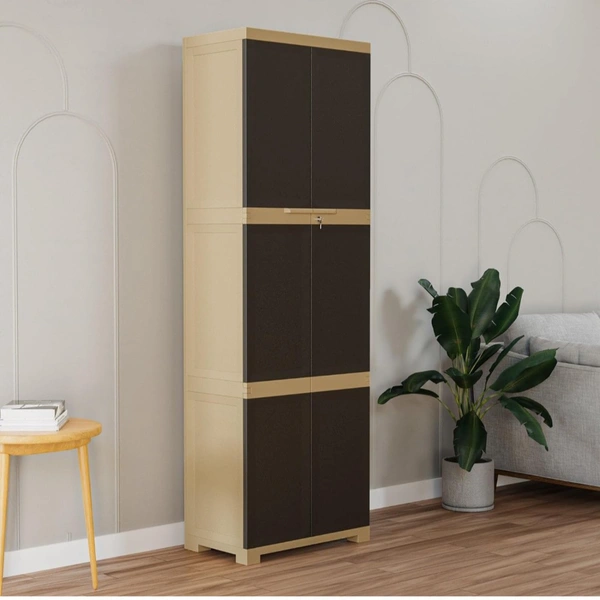 Nilkamal Freedom Mini Large Plastic Storage  Cabinet - Brown