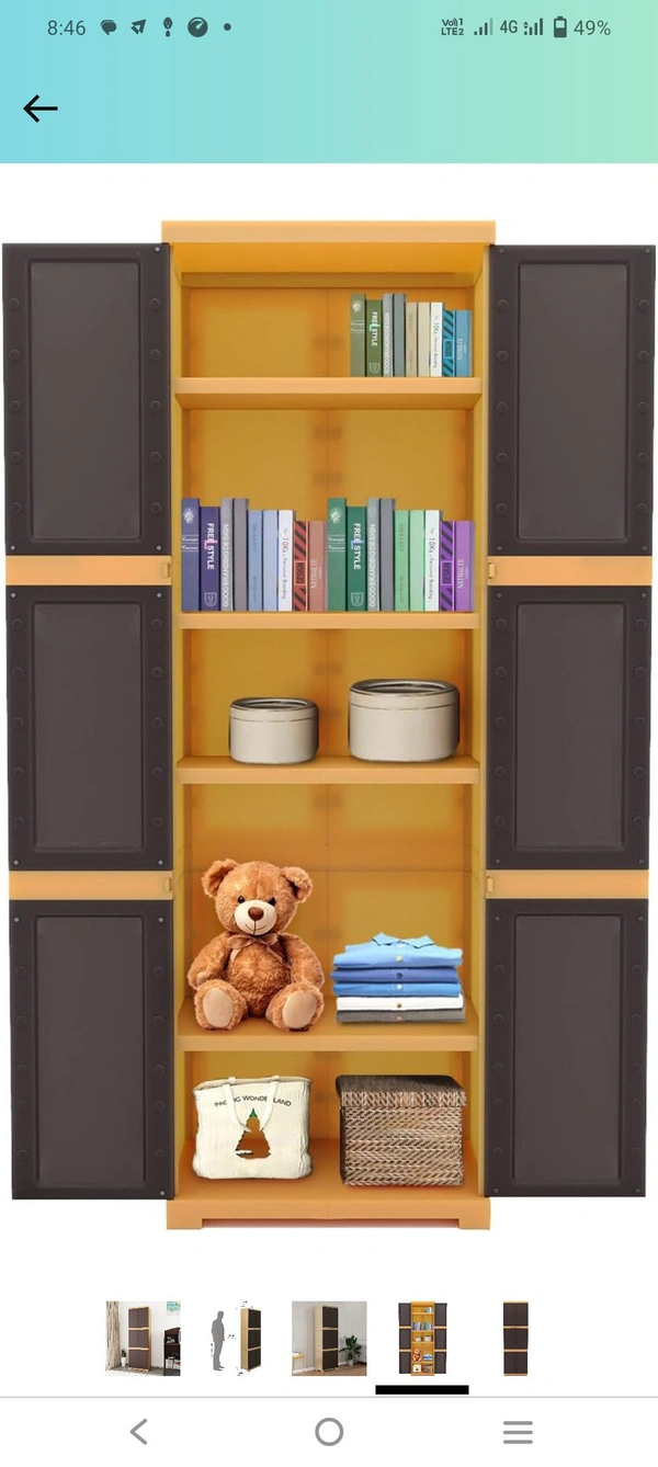Nilkamal Freedom Mini Large Plastic Storage  Cabinet - Brown