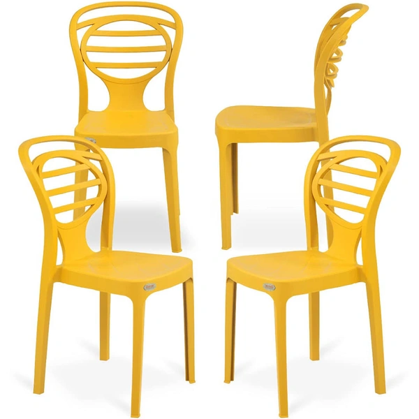Oaknest Plastic Chair  - Yellow