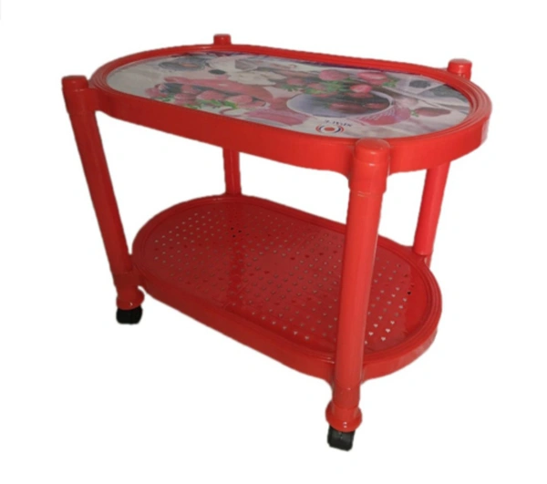 Tea Troly Center Table  - Red
