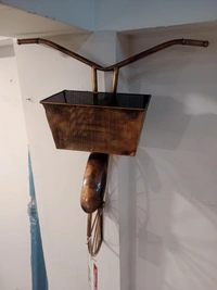 Metal Cycle Basket  - Gold